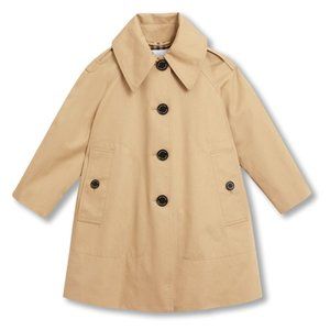 Burberry Kids Detachable Hood Showerproof Cotton Swing Coat
